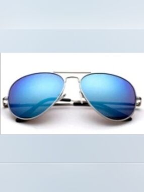Blue/Purple Mirrored Unisex Aviator Adult Sunglasses